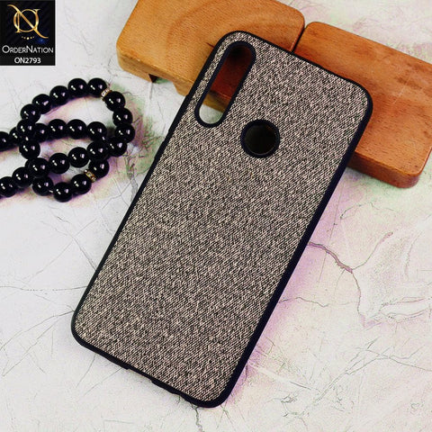 Huawei Y9 Prime 2019 Cover - Gray -  New Jeans Fabric Texture Leather Soft Case