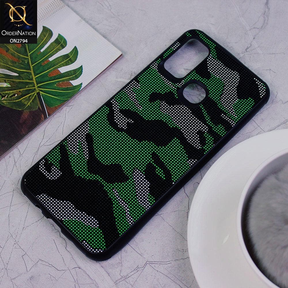 Infinix Hot 9 Play Cover - Green - Soft Stylish Camouflage Texture Case