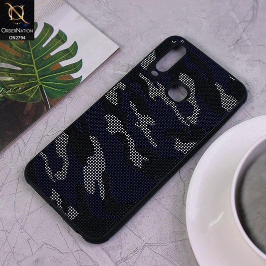Vivo Y15 Cover - Dark Blue - Soft Stylish Camouflage Texture Case