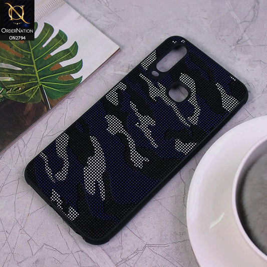 Vivo Y12 Cover - Dark Blue - Soft Stylish Camouflage Texture Case