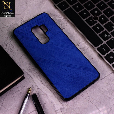 Samsung Galaxy S9 Plus Cover - Brown - Vintage Fabric Look Dotted Soft Case