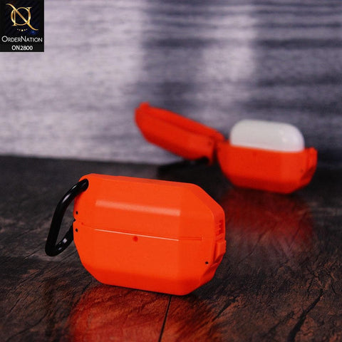 Apple Airpods Pro Cover - Orange - Rugged Drop Protection Hybrid Case