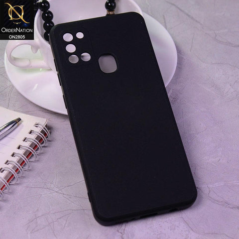 Samsung Galaxy A21s Cover - Black - Soft Silicone Candy Color HQ Silica Gel Shockproof Matte Case