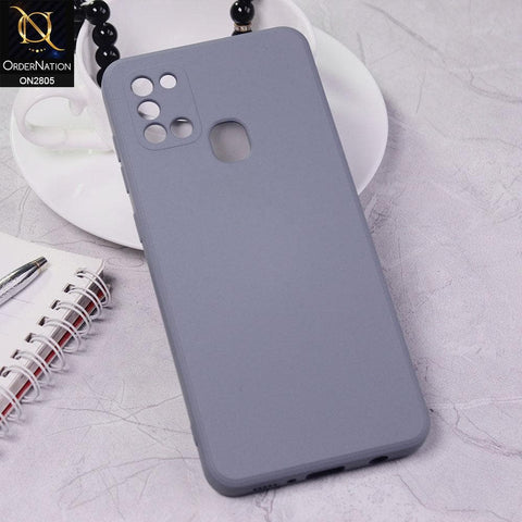 Samsung Galaxy A21s Cover - Gray - Soft Silicone Candy Color HQ Silica Gel Shockproof Matte Case