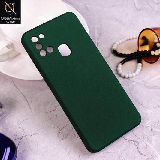 Samsung Galaxy A21s Cover - Green - Soft Silicone Candy Color HQ Silica Gel Shockproof Matte Case