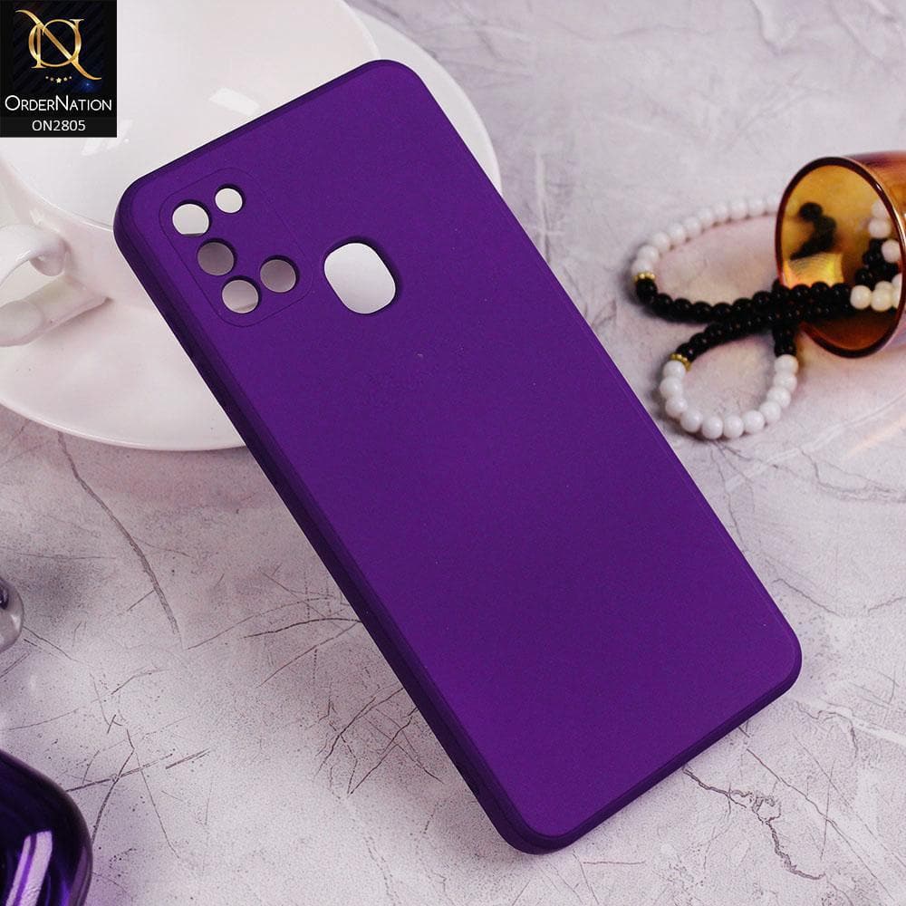 Samsung Galaxy A21s Cover - Indigo - Soft Silicone Candy Color HQ Silica Gel Shockproof Matte Case
