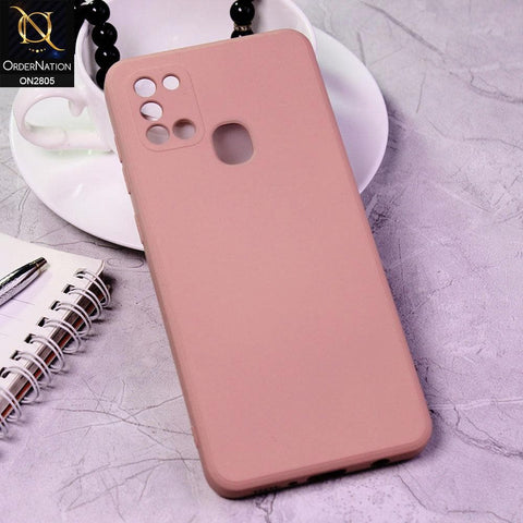 Samsung Galaxy A21s Cover - Peach - Soft Silicone Candy Color HQ Silica Gel Shockproof Matte Case