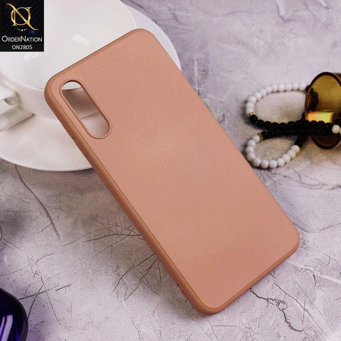 Samsung Galaxy A50s Cover - Peach - Soft Silicone Candy Color HQ Silica Gel Shockproof Matte Case