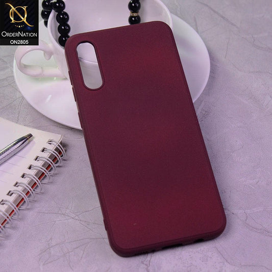 Samsung Galaxy A50 Cover - Plum - Soft Silicone Candy Color HQ Silica Gel Shockproof Matte Case