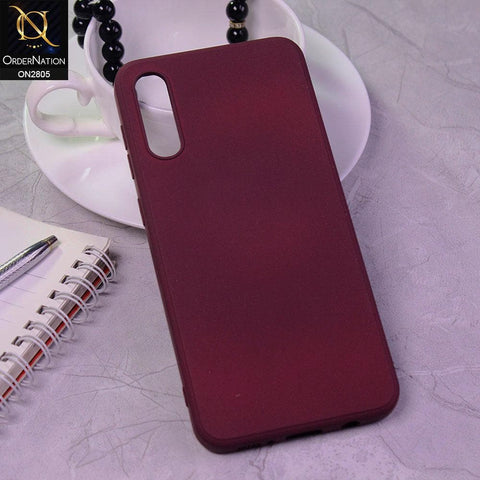 Samsung Galaxy A50 Cover - Plum - Soft Silicone Candy Color HQ Silica Gel Shockproof Matte Case
