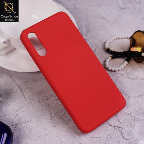 Samsung Galaxy A50 Cover - Red - Soft Silicone Candy Color HQ Silica Gel Shockproof Matte Case