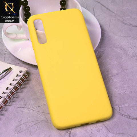 Samsung Galaxy A70 Cover - Yellow - Soft Silicone Candy Color HQ Silica Gel Shockproof Matte Case