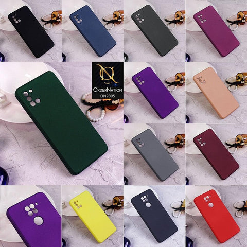 Samsung Galaxy A20 Cover - Yellow - Soft Silicone Candy Color HQ Silica Gel Shockproof Matte Case
