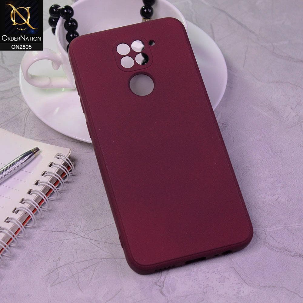 Xiaomi Redmi Note 9 Cover - Plum - Soft Silicone Candy Color HQ Silica Gel Shockproof Matte Case