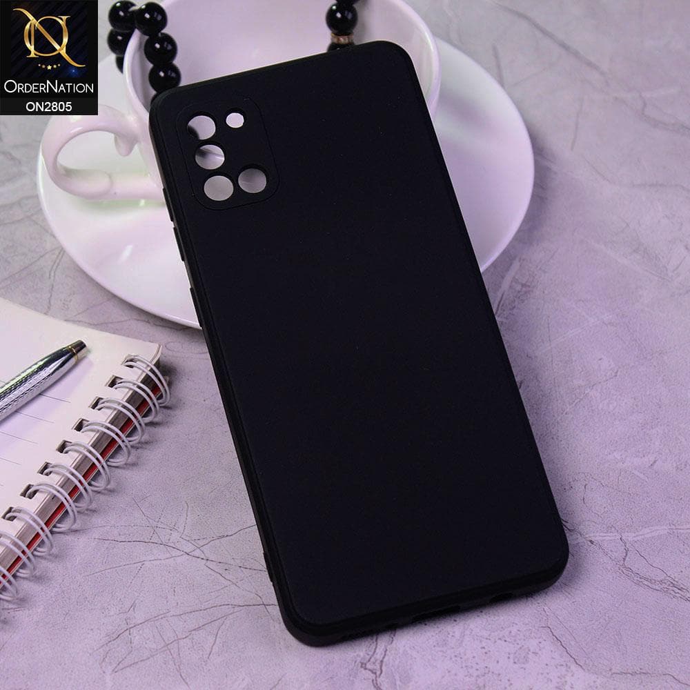 Samsung Galaxy A31 Cover - Black - Soft Silicone Candy Color HQ Silica Gel Shockproof Matte Case