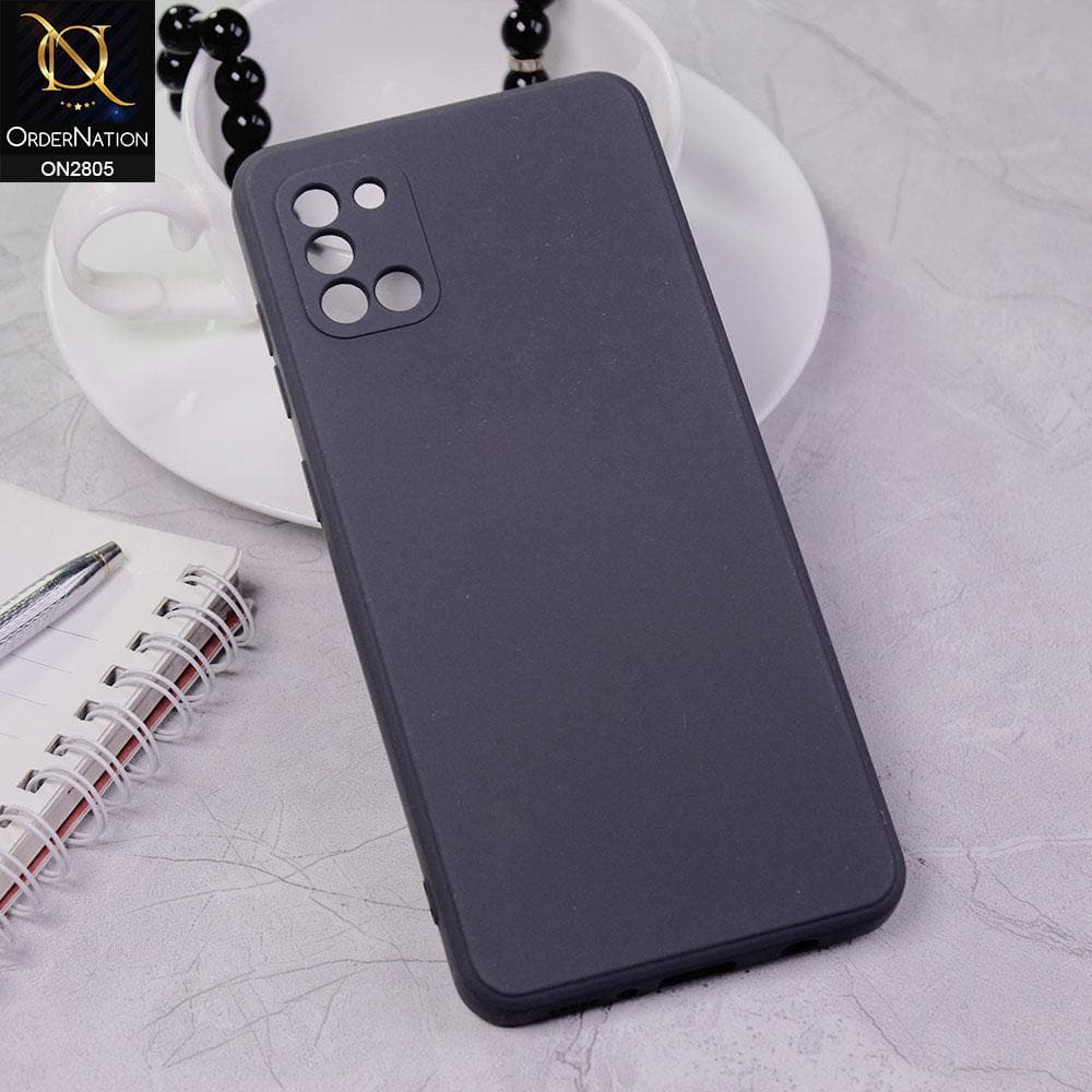 Samsung Galaxy A31 Cover - Dark Gray - Soft Silicone Candy Color HQ Silica Gel Shockproof Matte Case