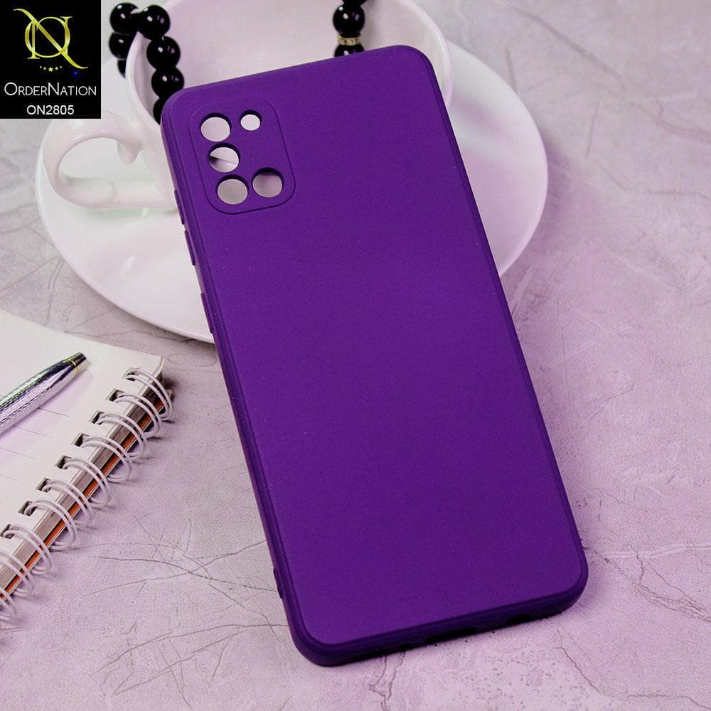 Samsung Galaxy A31 Cover - Indigo - Soft Silicone Candy Color HQ Silica Gel Shockproof Matte Case