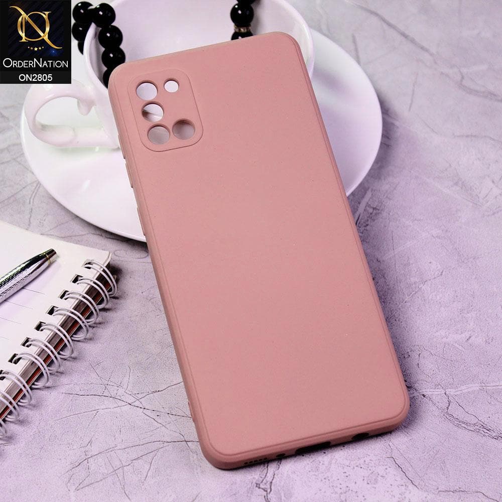 Samsung Galaxy A31 Cover - Peach - Soft Silicone Candy Color HQ Silica Gel Shockproof Matte Case