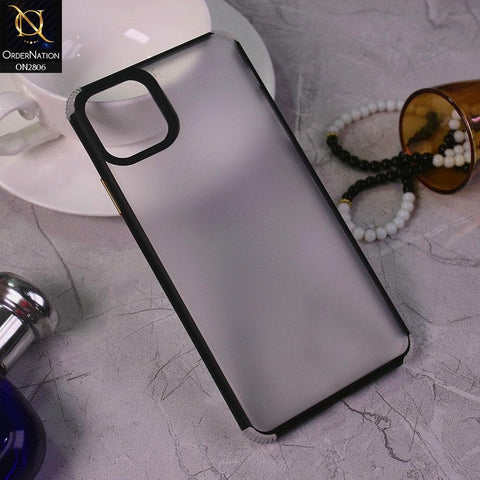 iPhone 12 Pro Cover - Black - Soft Borders Matte Hard Protective Case