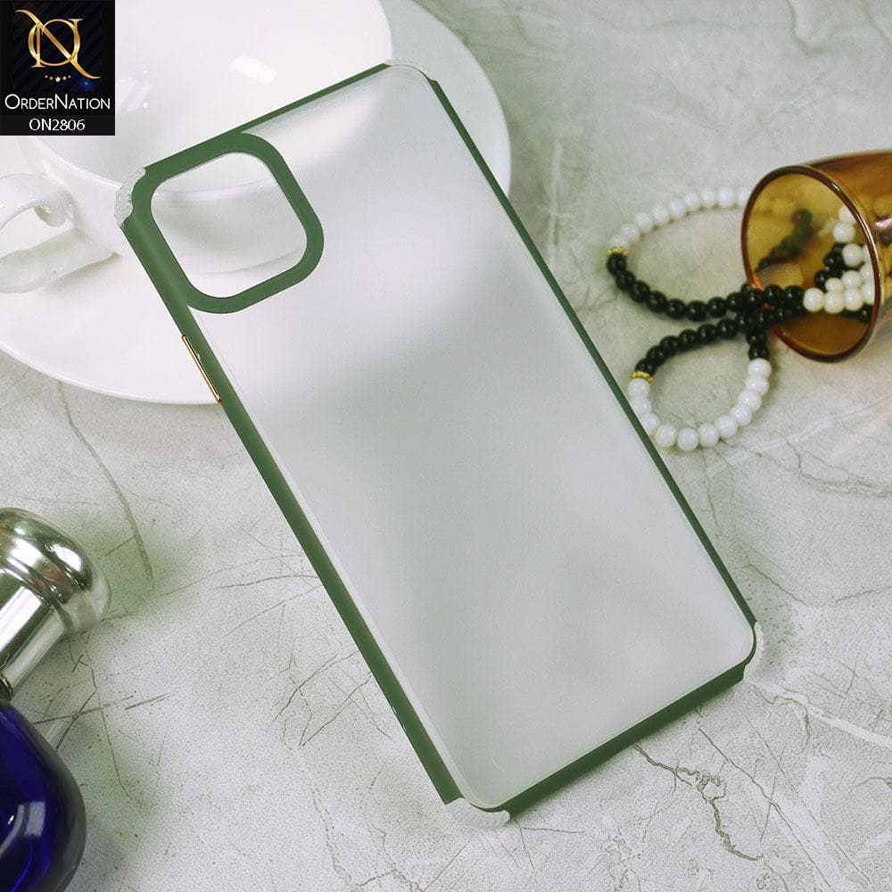 iPhone 12 Cover - Green - Soft Borders Matte Hard Protective Case
