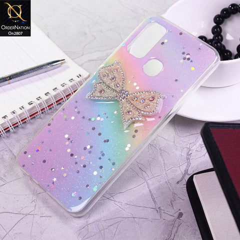 Infinix Hot 9 Play - Multi - New Trendy Rhinestone Butterfly Brouge Soft Case