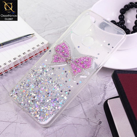 Infinix Hot 9 Play - Silver - New Trendy Rhinestone Butterfly Brouge Soft Case
