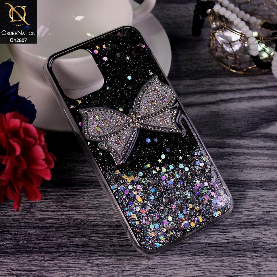 iPhone 11 Pro - Black - New Trendy Rhinestone Butterfly Brouge Soft Case
