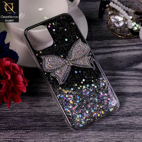 iPhone 11 Pro - Black - New Trendy Rhinestone Butterfly Brouge Soft Case