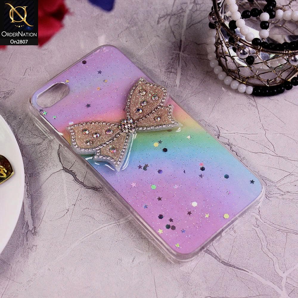 iPhone 8 / 7 - Multi - New Trendy Rhinestone Butterfly Brouge Soft Case