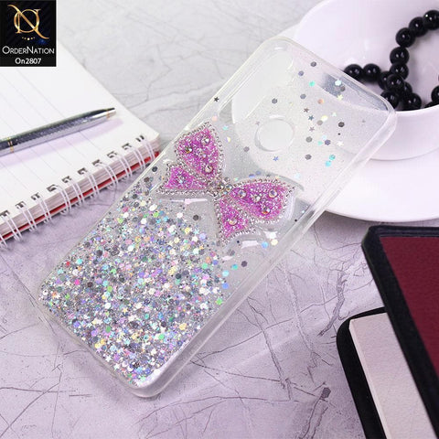 Realme 6i - Silver - New Trendy Rhinestone Butterfly Brouge Soft Case
