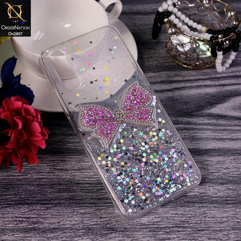 Xiaomi Redmi 9A - Silver - New Trendy Rhinestone Butterfly Brouge Soft Case