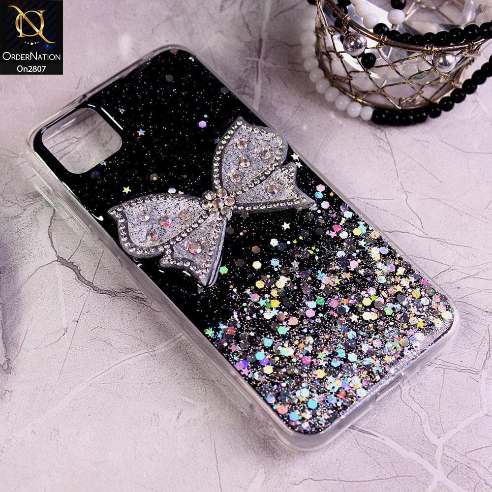 Huawei Y5p - Black - New Trendy Rhinestone Butterfly Brouge Soft Case