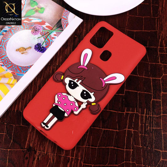 Samsung Galaxy A21s Cover - Red - Cartoon Character Series Soft Cases