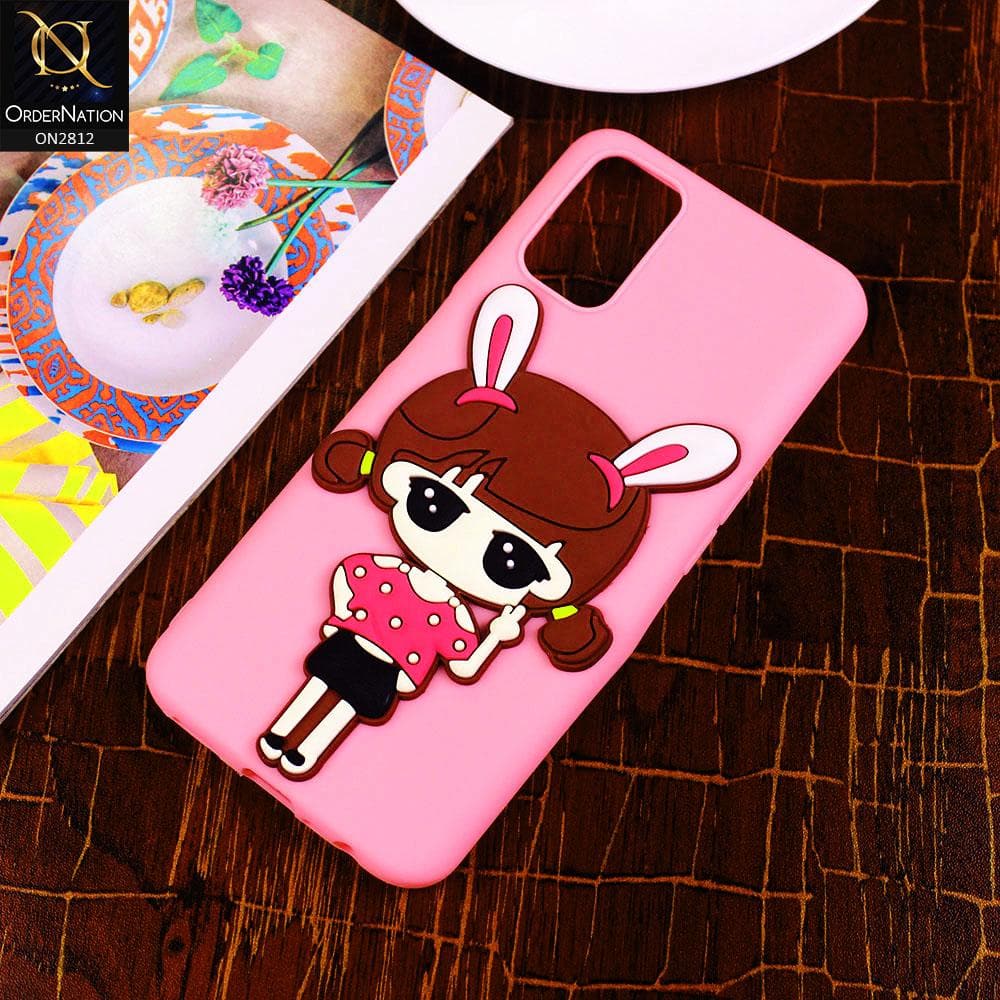 Oppo A52 Cover - Pink - Cartoon Character Series Soft Cases