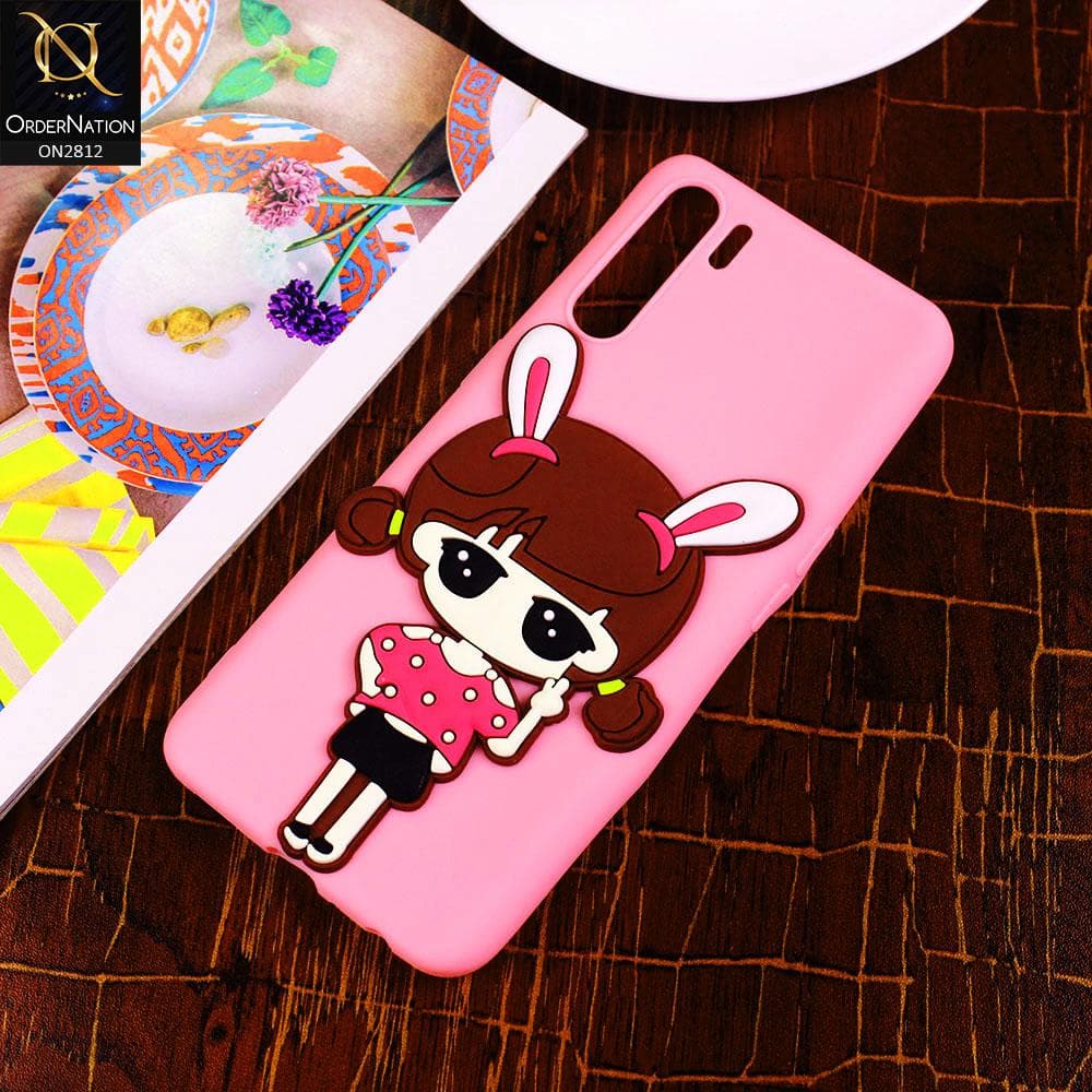 Oppo A91 Cover - Pink - Cartoon Character Series Soft Cases