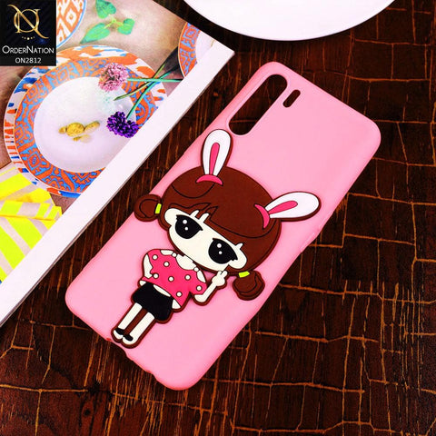 Oppo A91 Cover - Pink - Cartoon Character Series Soft Cases