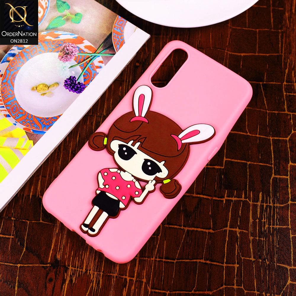 Vivo S1 Cover - Pink - Cartoon Character Series Soft Cases