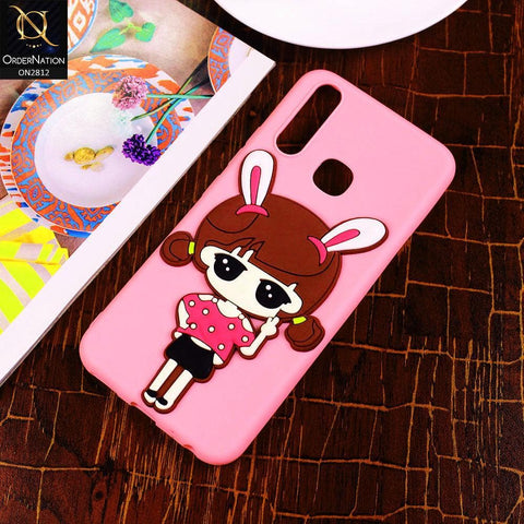 Vivo Y17 Cover - Pink - Cartoon Character Series Soft Cases