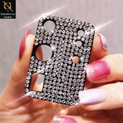 Samsung Galaxy Note 20 Protector - Silver - New Diamond Rhinestones Inlaid Camera Lens Protective Film