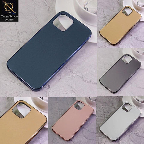 iPhone 12 Pro Cover - Sierra Blue - Matt Look Shiny Borders Soft Case