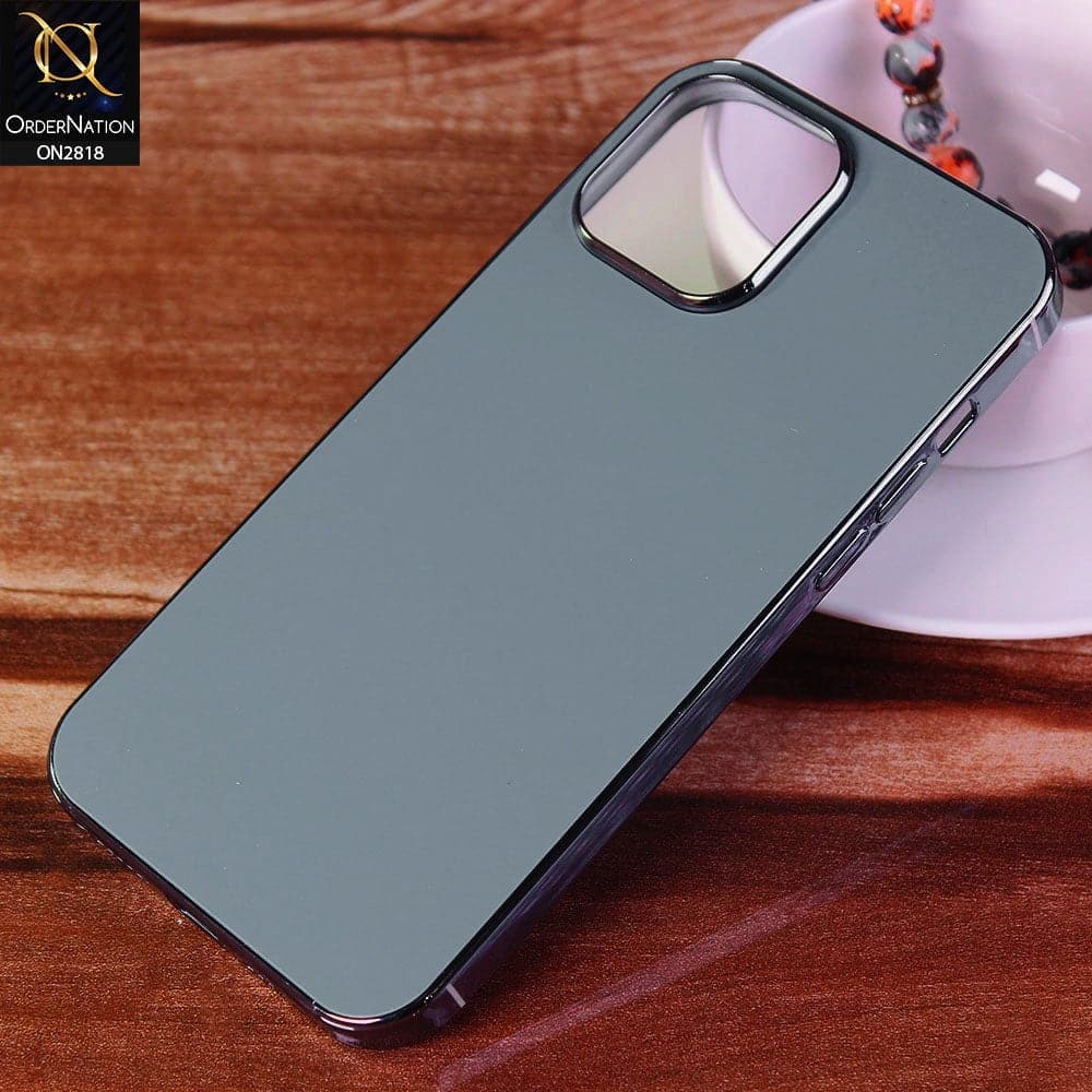iPhone 12 Pro Cover - Sierra Blue - Matt Look Shiny Borders Soft Case