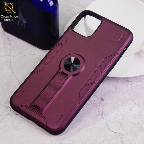 iPhone 12 Pro Cover - Magenta - 2 in 1 Hybrid Protective Case With Kick Stand
