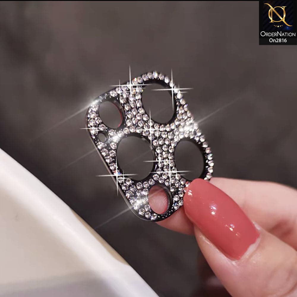 iPhone 12 Pro Max Protector - New Diamond Rhinestones Inlaid Camera Lens Protective Film