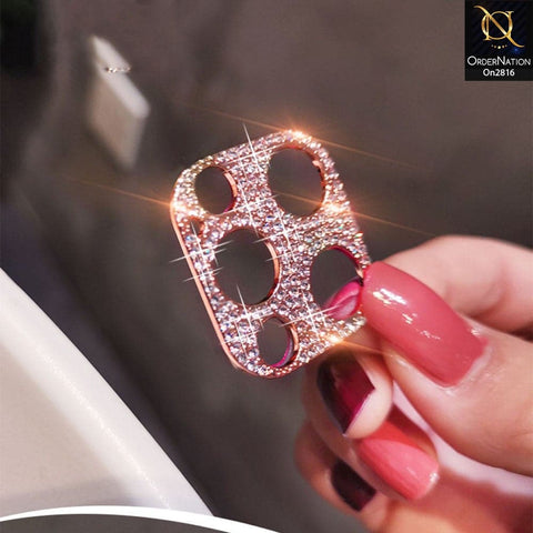 iPhone 12 Pro Max Protector - New Diamond Rhinestones Inlaid Camera Lens Protective Film