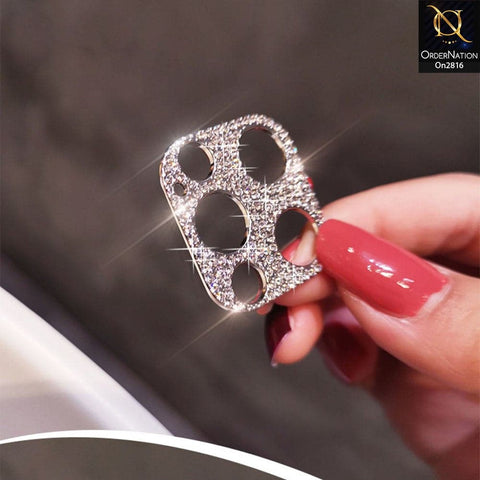 iPhone 12 Pro Max Protector - New Diamond Rhinestones Inlaid Camera Lens Protective Film