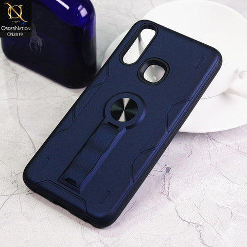 Vivo Y12 Cover - Blue - 2 in 1 Hybrid Protective Case With Kick Stand