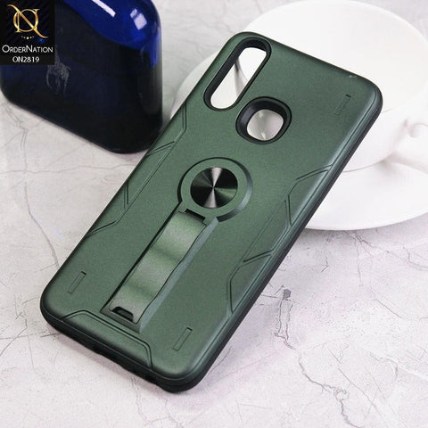 Vivo Y17 Cover - Green - 2 in 1 Hybrid Protective Case With Kick Stand