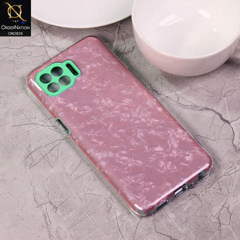 Oppo Reno 4F Cover - Green - New Marble Series 2 in 1 Hybrid Case