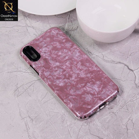 iPhone XS / X Cover - Black - New Marble Series 2 in 1 Hybrid Case