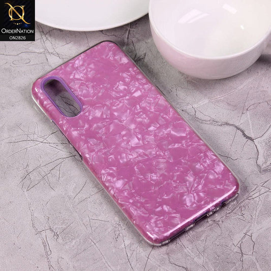 Vivo S1 Cover - Purple - New Marble Series 2 in 1 Hybrid Case